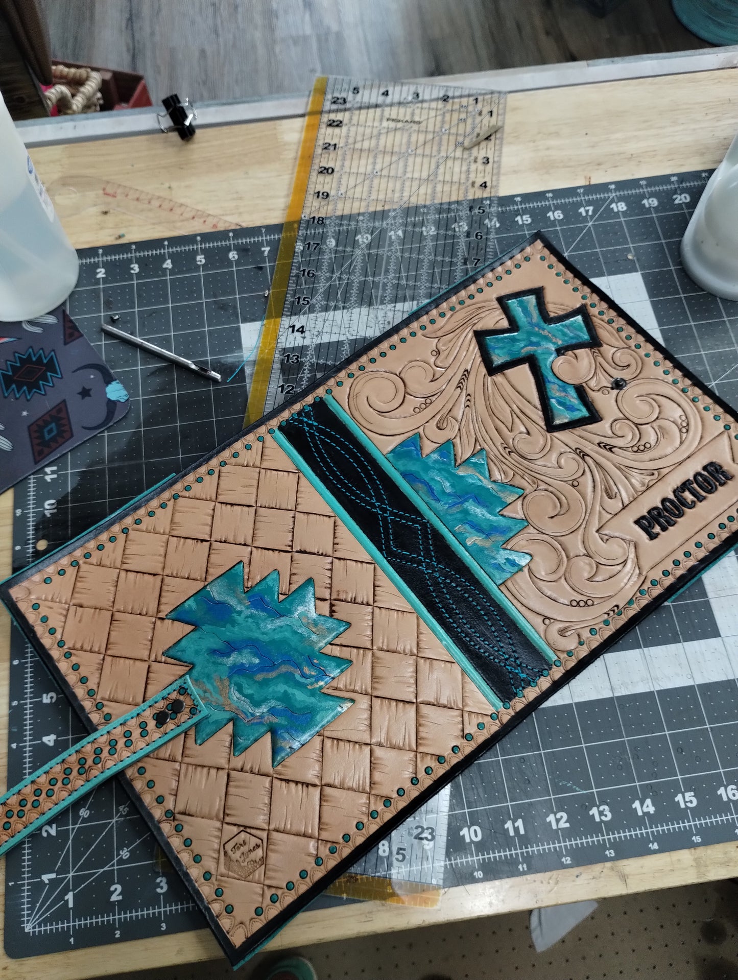Custom Order Bible Cover- fully custom to you hand tooled