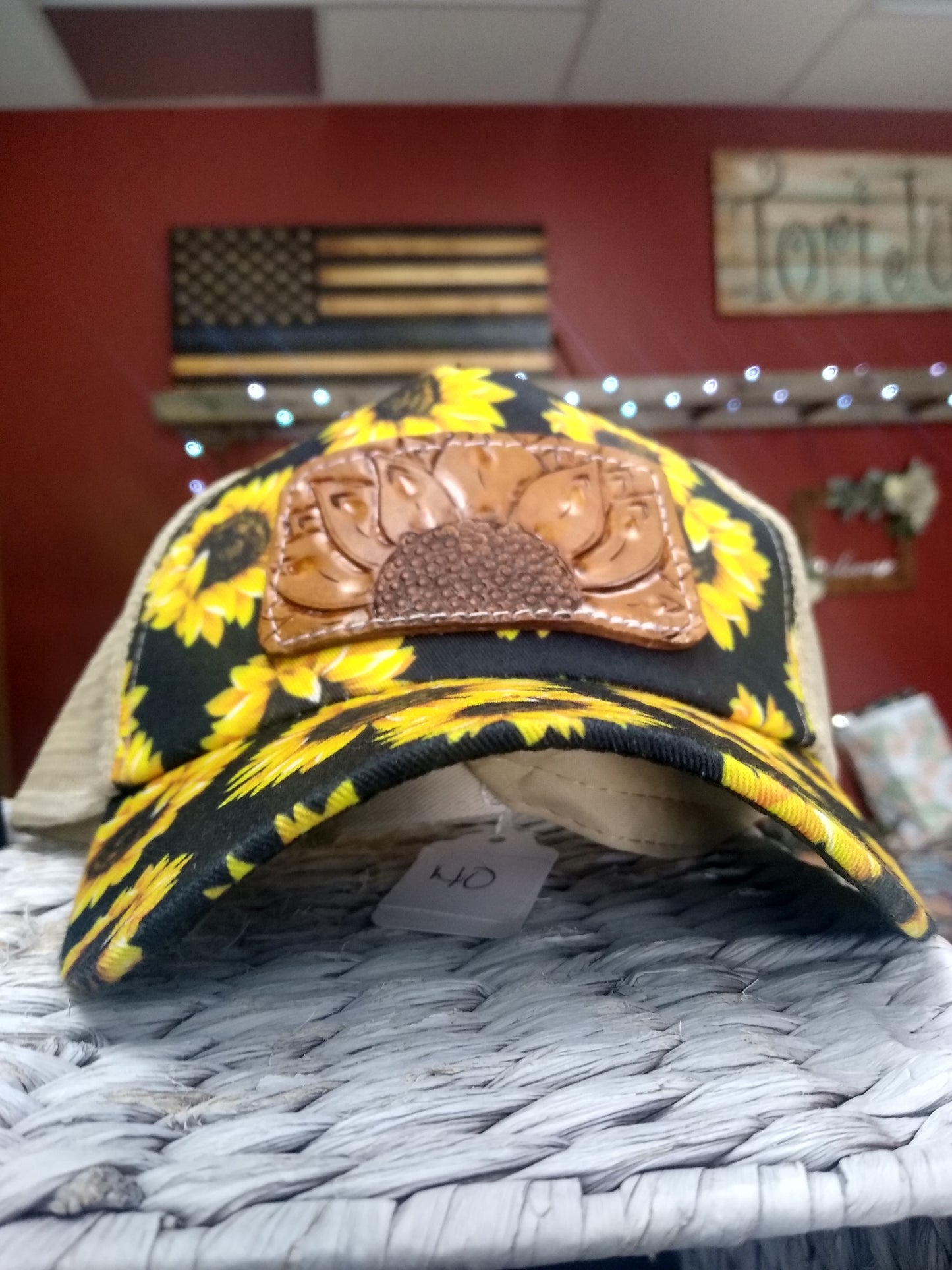 Tooled Sunflower Patch Hats