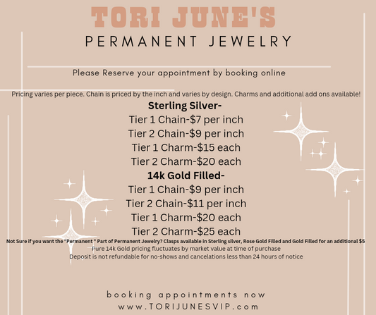 Appointment Deposit for Permanent Jewelry