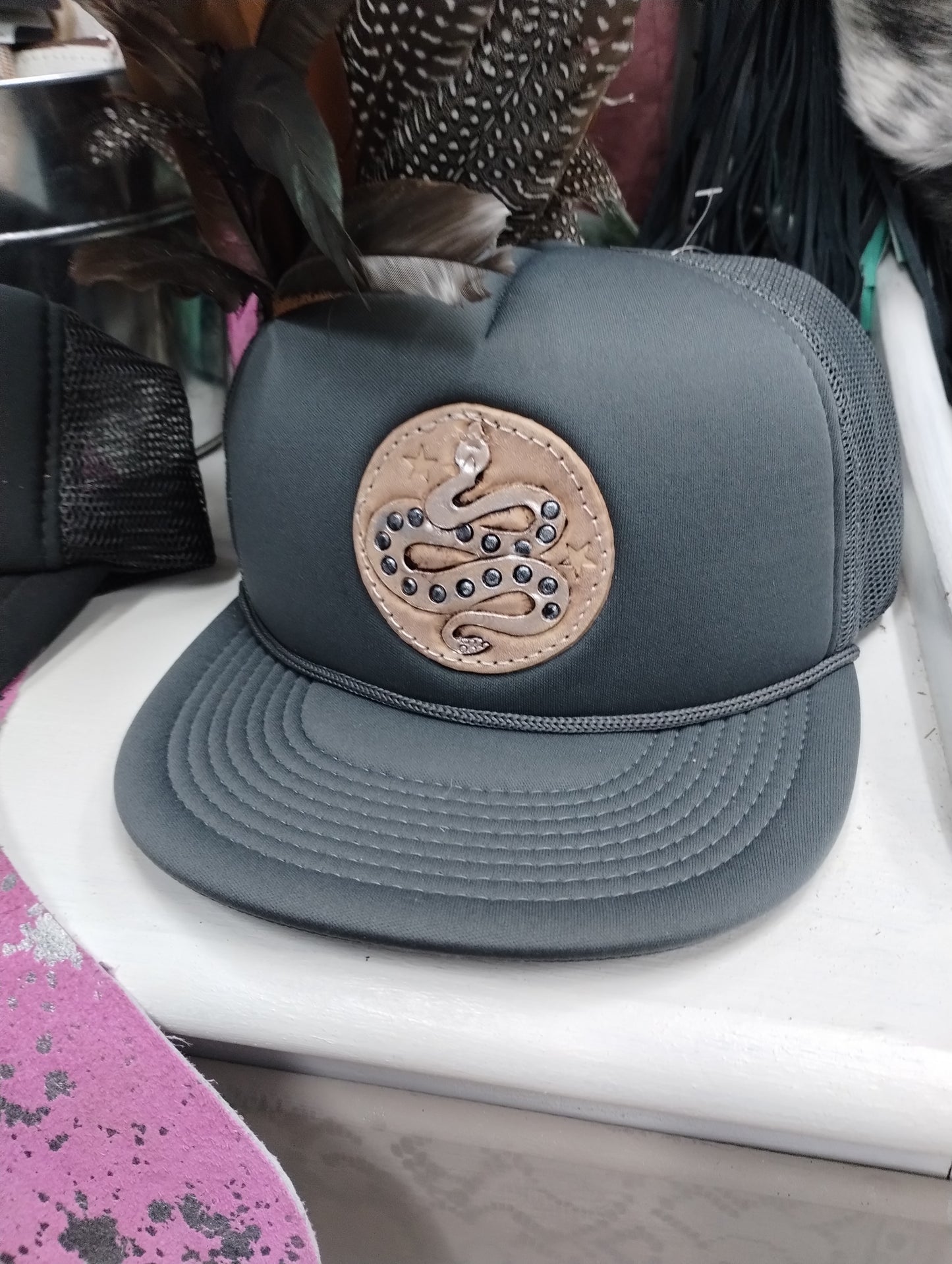 Tooled Patch Snap Back Hat