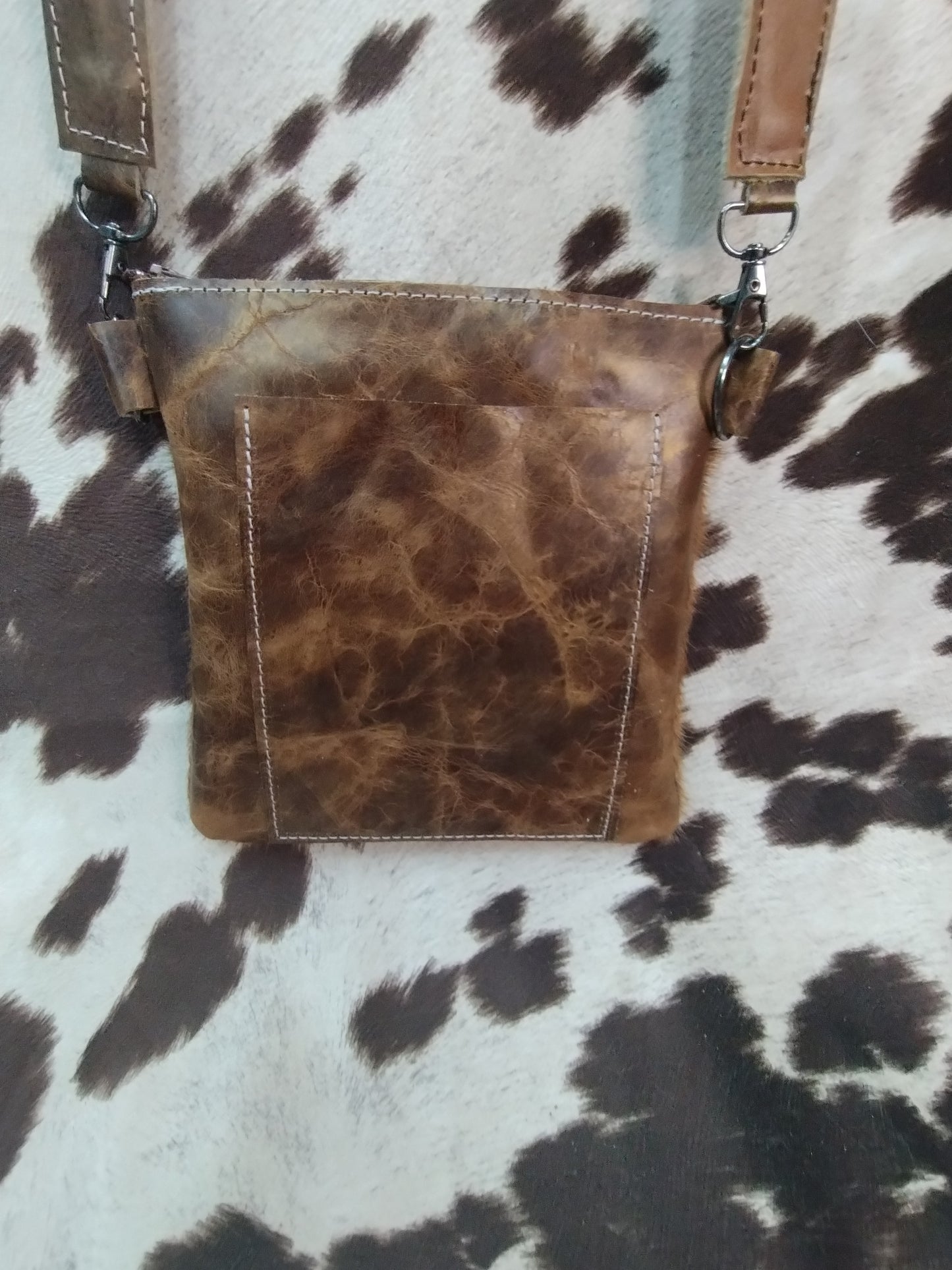 LV and Embossed Hair on Hide Crossbody