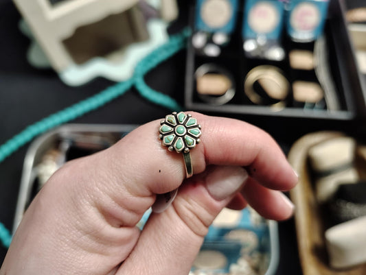 turquoise Flower Ring