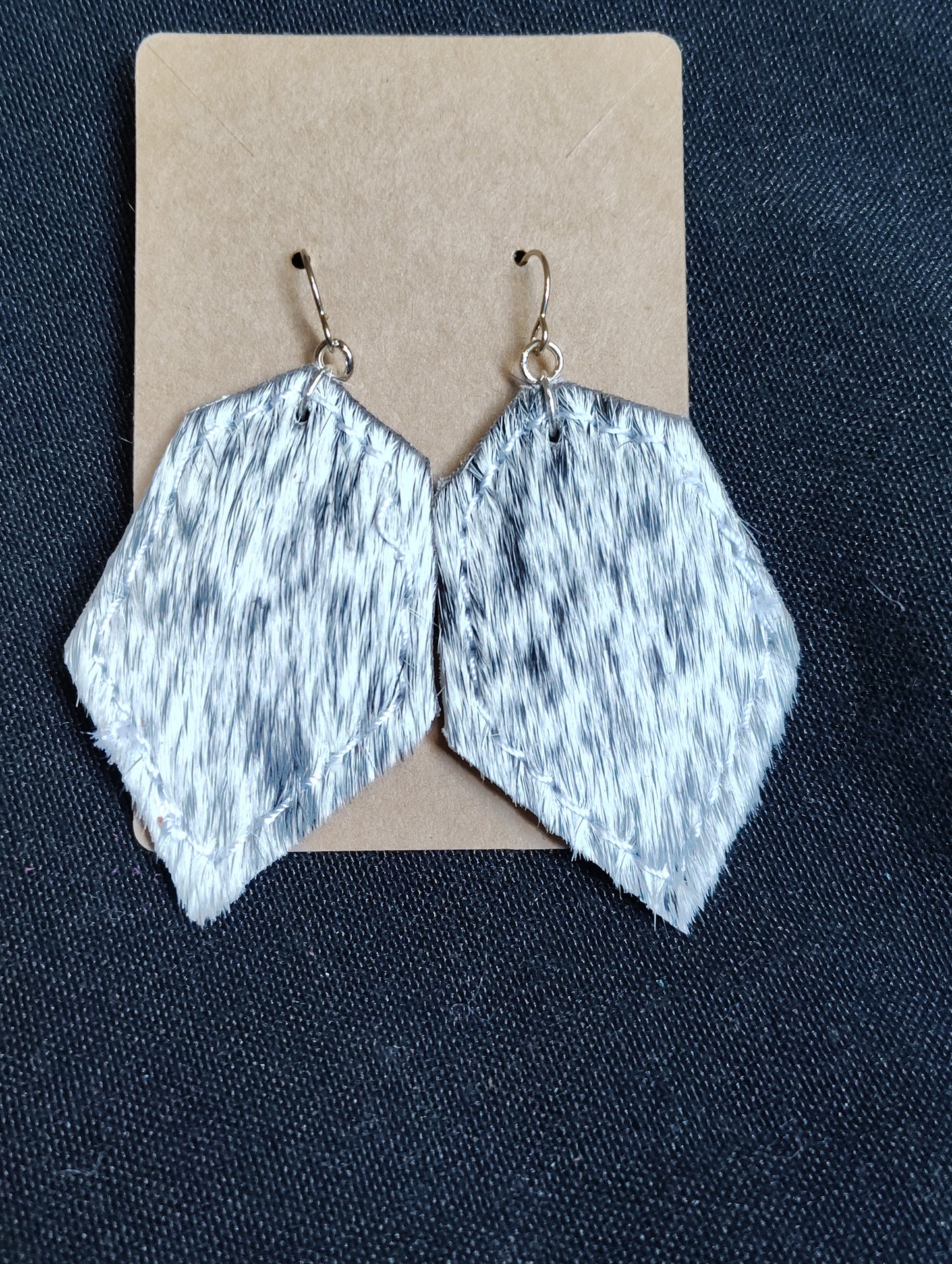 Leather tooled earrings