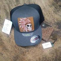 Leather tooled logo or brand hat-custom to order design