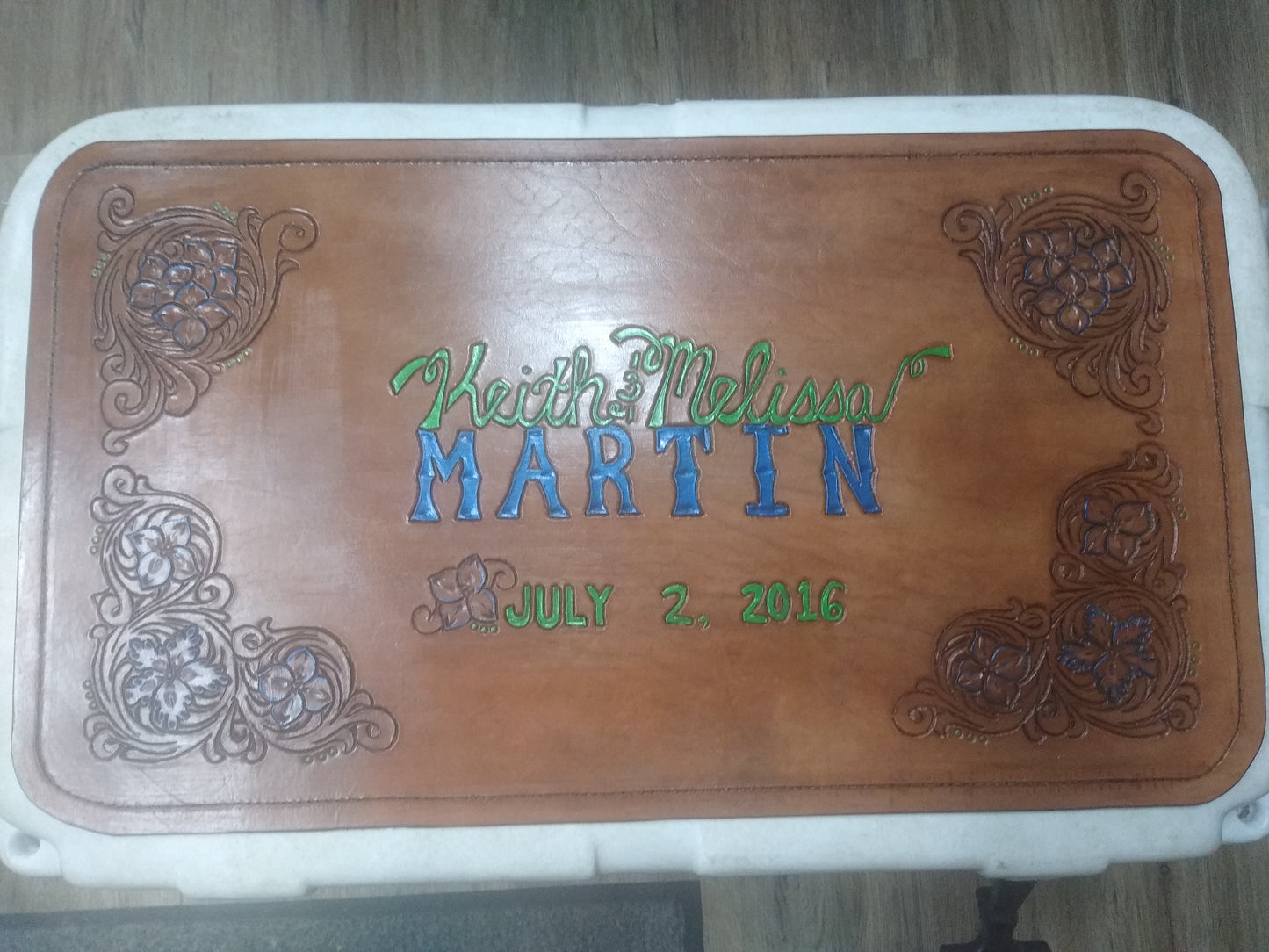 custom made to order leather cooler toppers